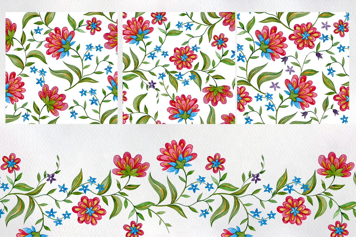 Collection of floral patterns, a Pattern Graphic by made by Tanya (Photo 2 of 4)