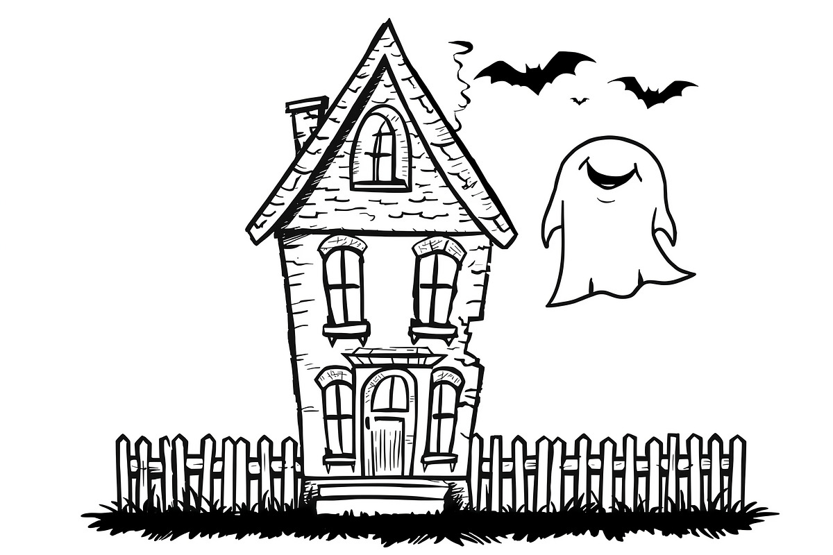 Haunted House & Pumpkin Art, an Illustration by musafir_fashion (Photo 7 of 16)