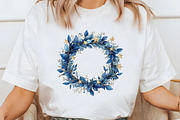 Gold and Blue Christmas Clipart, an Illustration by Libby Wishes (Thumbnail 4 of 7)