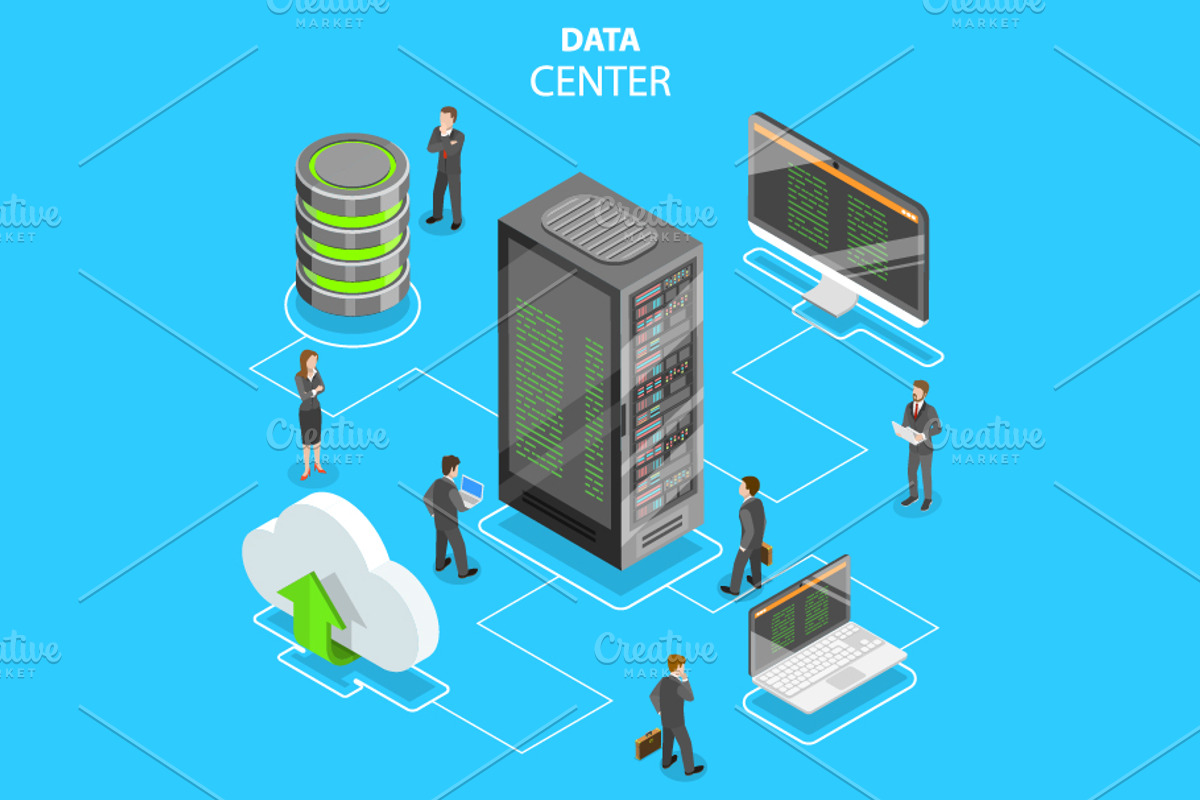 Data center, a Technology Illustration by AndriiStore