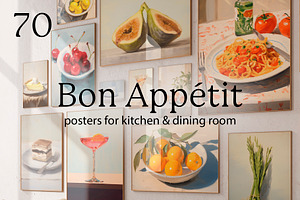 Bon Appétit. Food Posters & Prints, a Background Graphic by Lidberia