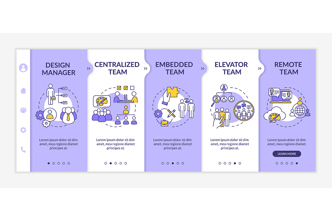Types of design team vector template, a Templates & Theme by IMG Visuals