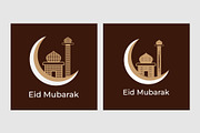 Eid Mubarak greeting card design, a Decorative Illustration by Lakhan1998 (Thumbnail 2 of 6)