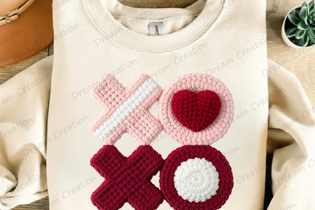 Faux Yarn Xoxo Valentine's PNG, an Illustration by Dream Creation (Photo 2 of 5)