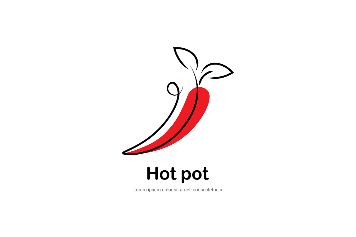 Chili logo set vector, a Food Illustration by foxndeer (Photo 4 of 4)