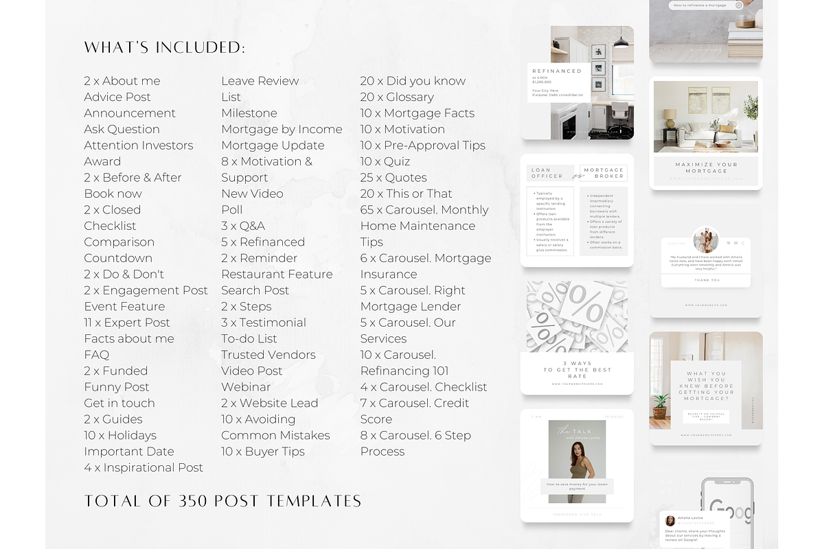 350 Mortgage Broker Posts Templates, a Social Media Template by ZoaniDesign (Photo 2 of 10)