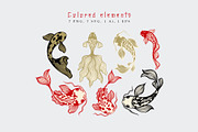 Japanese Koi Fish Vector Patterns, a Pattern Graphic by ilonitta (Thumbnail 8 of 16)
