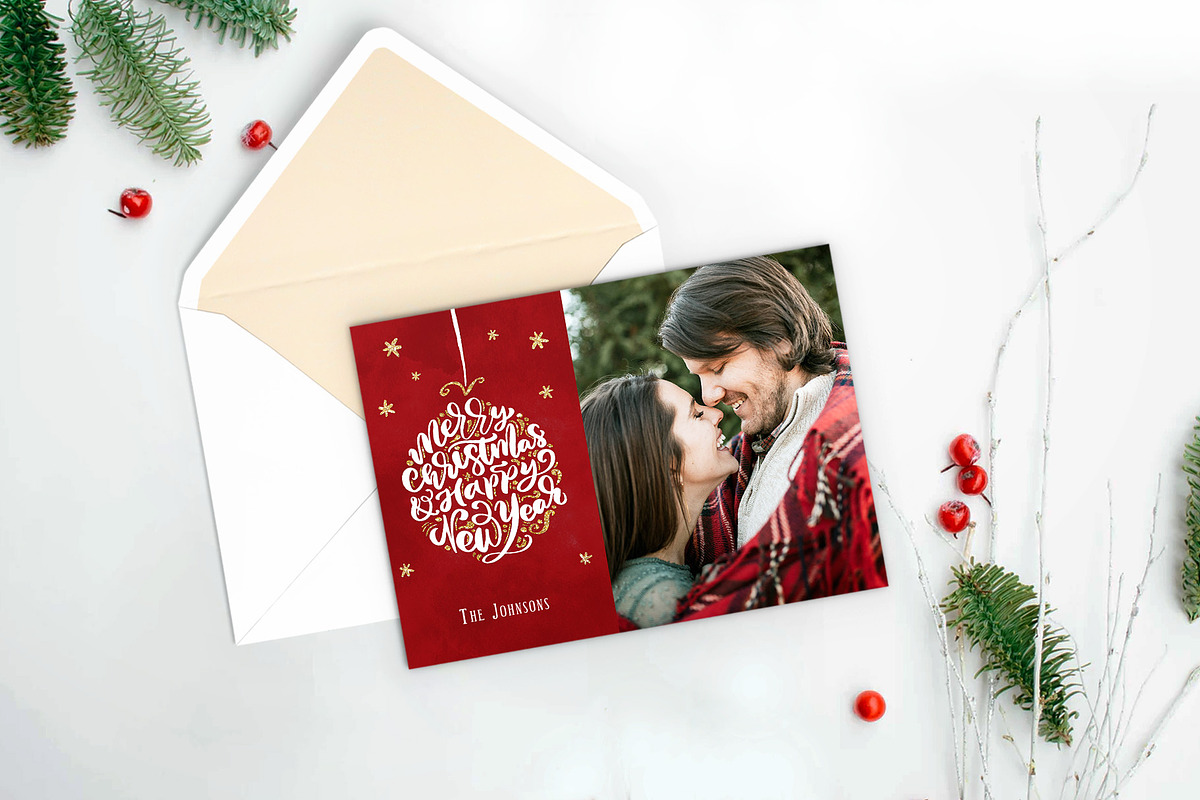 Photo Christmas Card Template | 012, a Card Template by Nifty Template Studio (Photo 4 of 9)