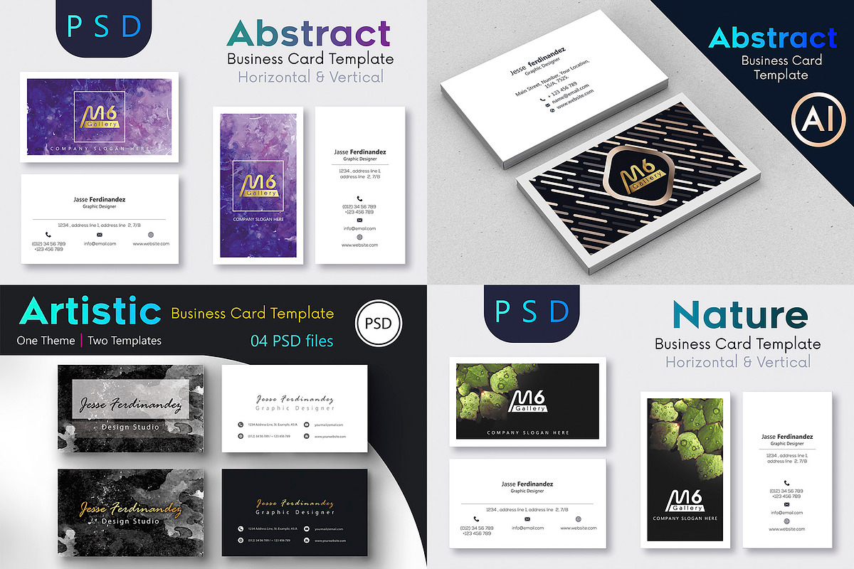 125 Business Card MEGA Bundle, a Business Card Template by M6 Gallery (Photo 32 of 33)