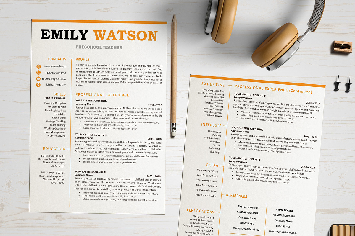 Professional Resume/ CV Bundle, a Resume Template by Wow Designs (Photo 16 of 21)