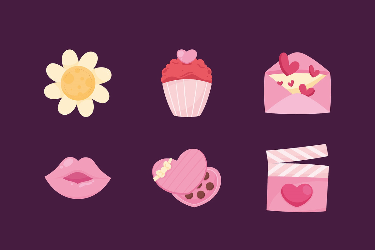 Valentine Love Illustration Set preview 3