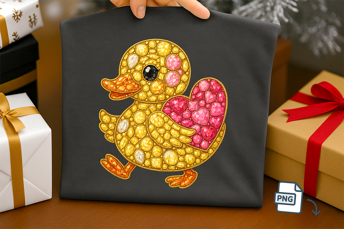 Faux Rhinestone Duck PNG