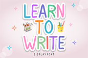 Learn To Write - Handwritten Font, a Handwritten Font by KiddoGlyphs Studio (Thumbnail 1 of 3)