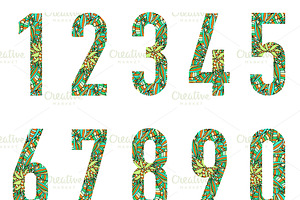 Set of figures, a Font by IllustrationArtShop