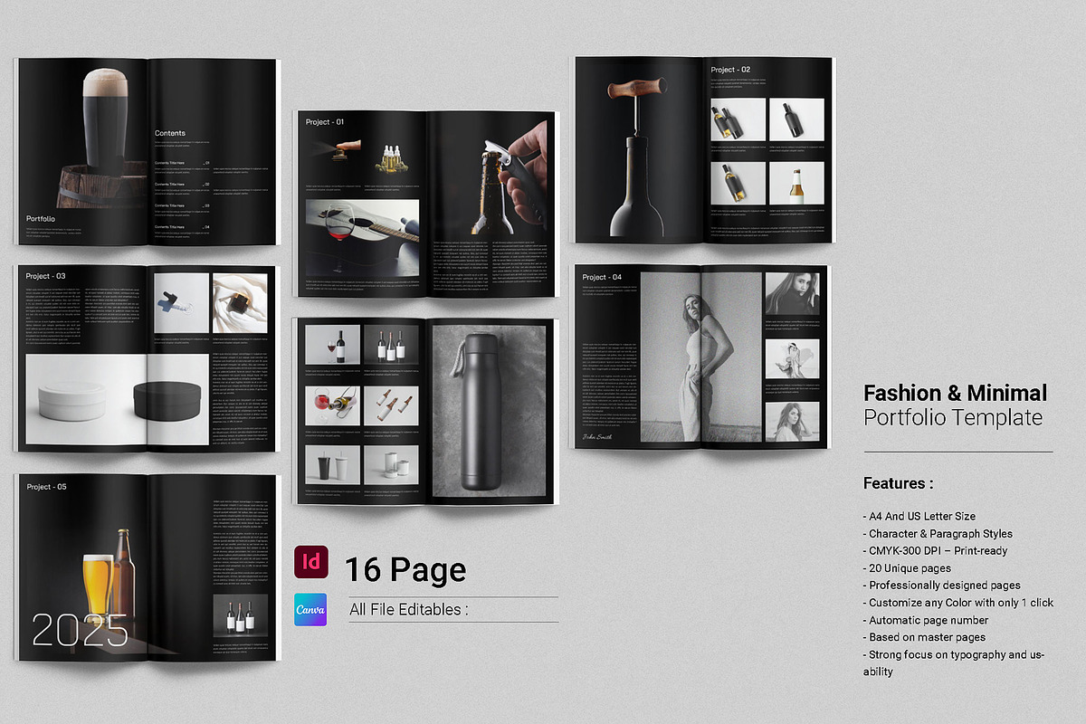 Fashion & Minimal Portfolio Template, a Magazine Template by GoldenGrid Studio (Photo 10 of 10)