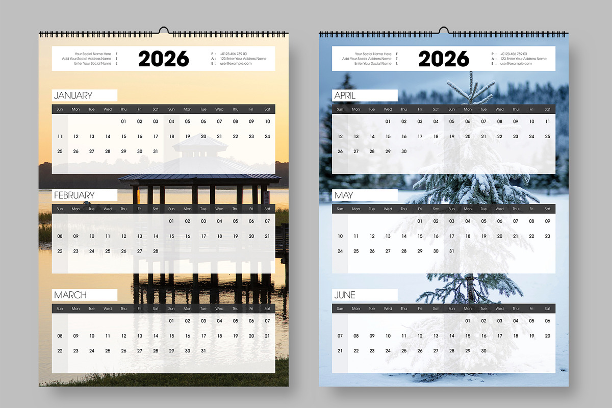 Clean And Minimal Calendar 2026 preview 2