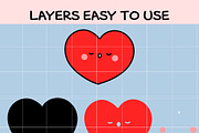 Baby Heart SVG | Cute Kawaii Heart, an Illustration by TheHitShop (Thumbnail 3 of 10)