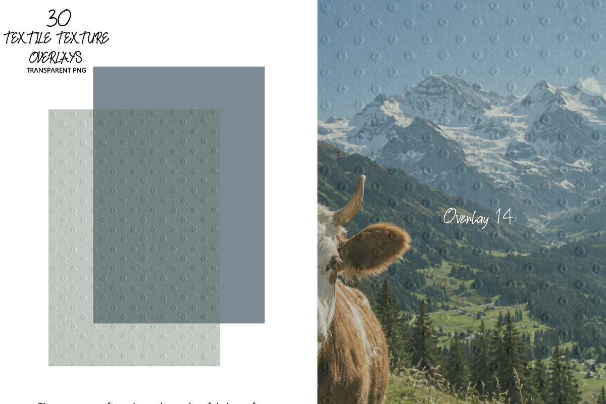 30 Textile Texture Overlays PNG, a Texture Graphic by DreamoraArt (Photo 3 of 15)
