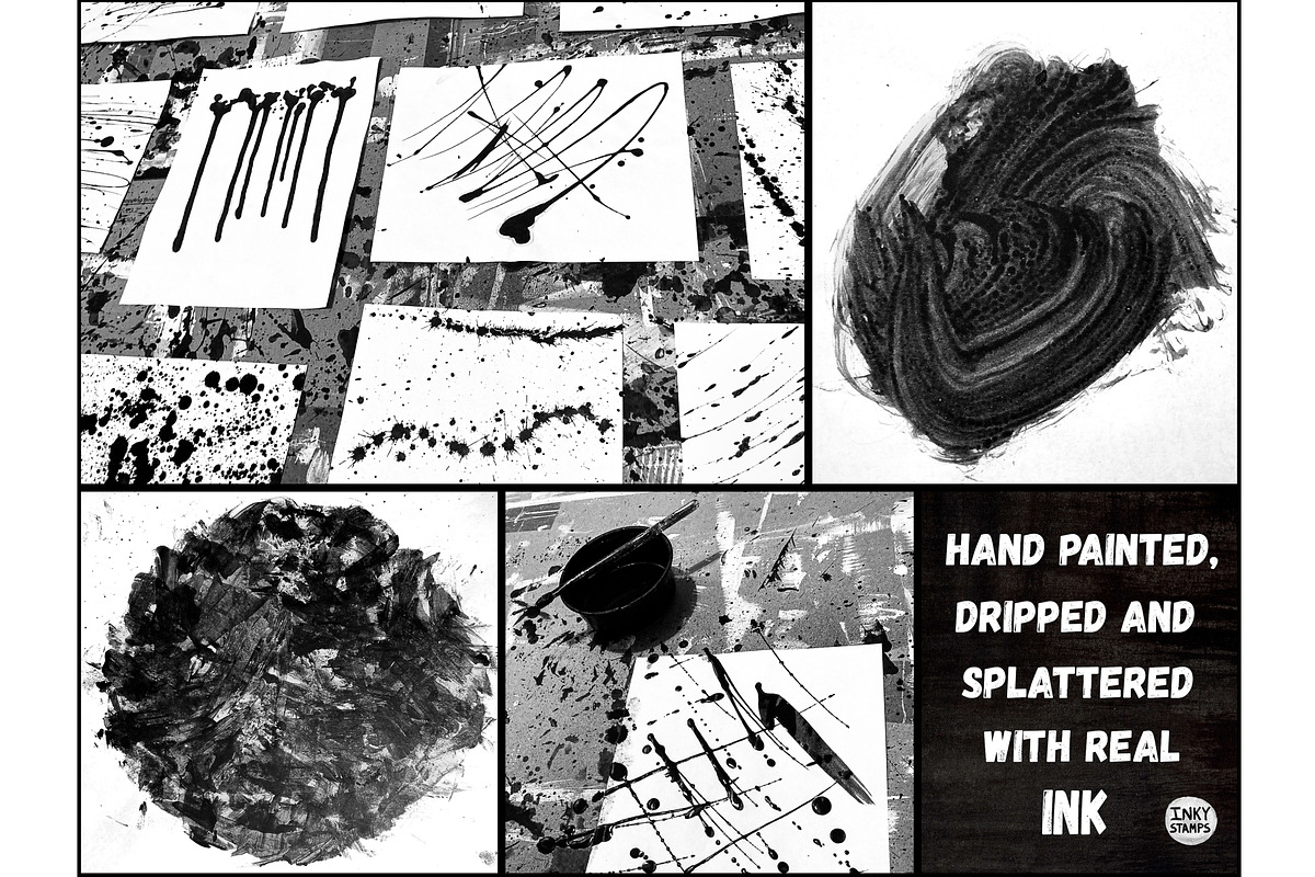 Gritty Stamp Brushes - Photoshop, a Brush Add-On by INKY STAMP BRUSHES (Photo 9 of 10)