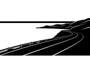 Coastal Curved Roadscape Bundle, a Graphic by musafir_fashion (Thumbnail 9 of 14)
