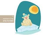 Polar Bear on Iceberg (Vector), an Illustration by Ceebee (Thumbnail 2 of 2)