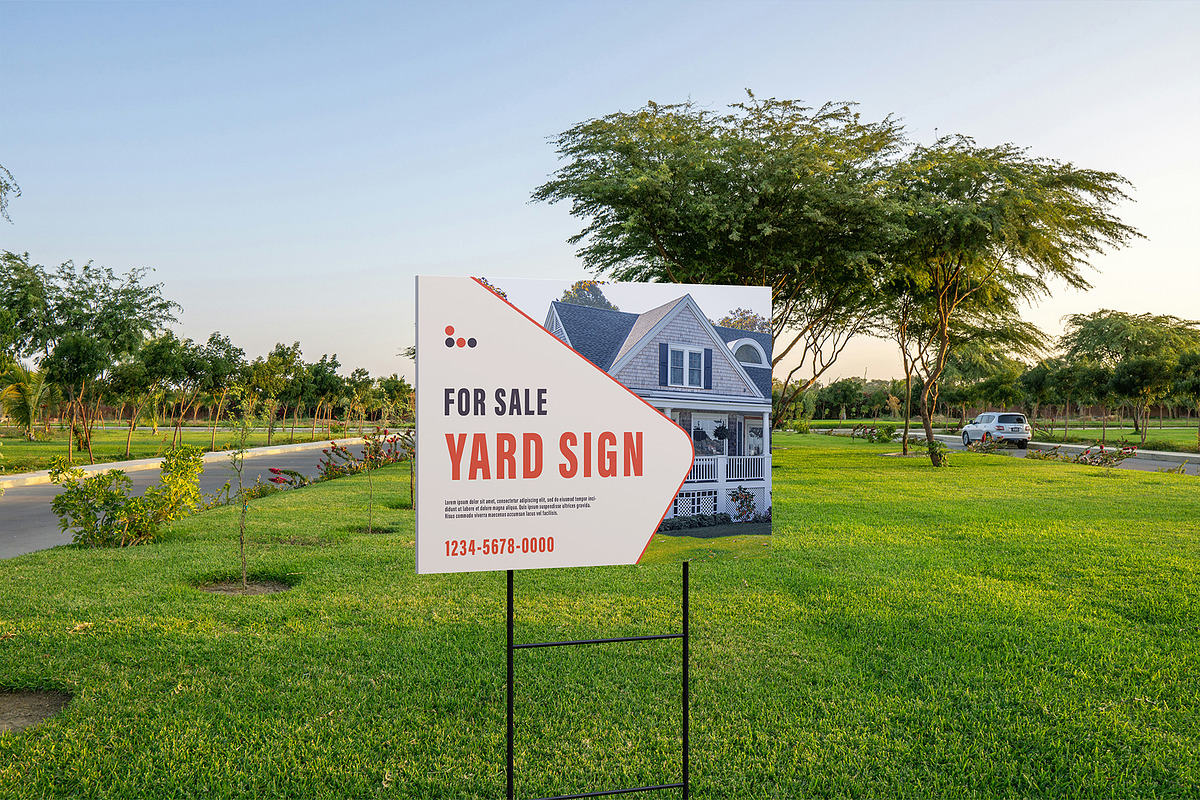Yard Sign Mockup, an Advertising Mockup by Farabion Studio (Photo 3 of 4)