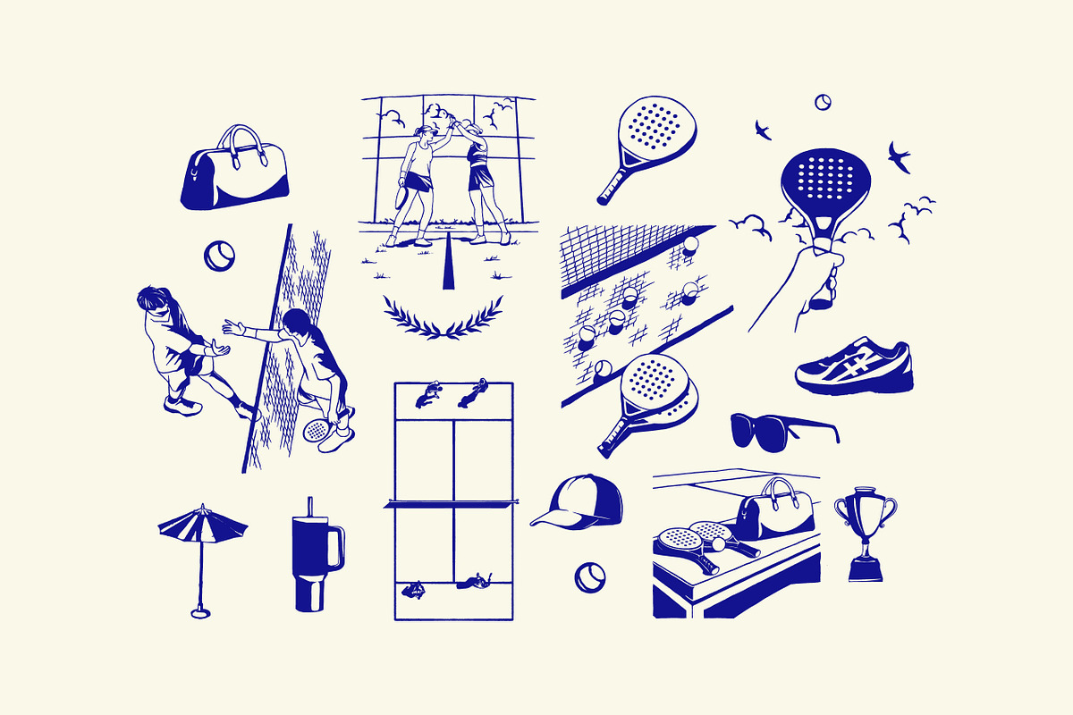 Padel Aesthetic Graphic, a Sport Illustration by Skilline Supply Co. (Photo 2 of 12)