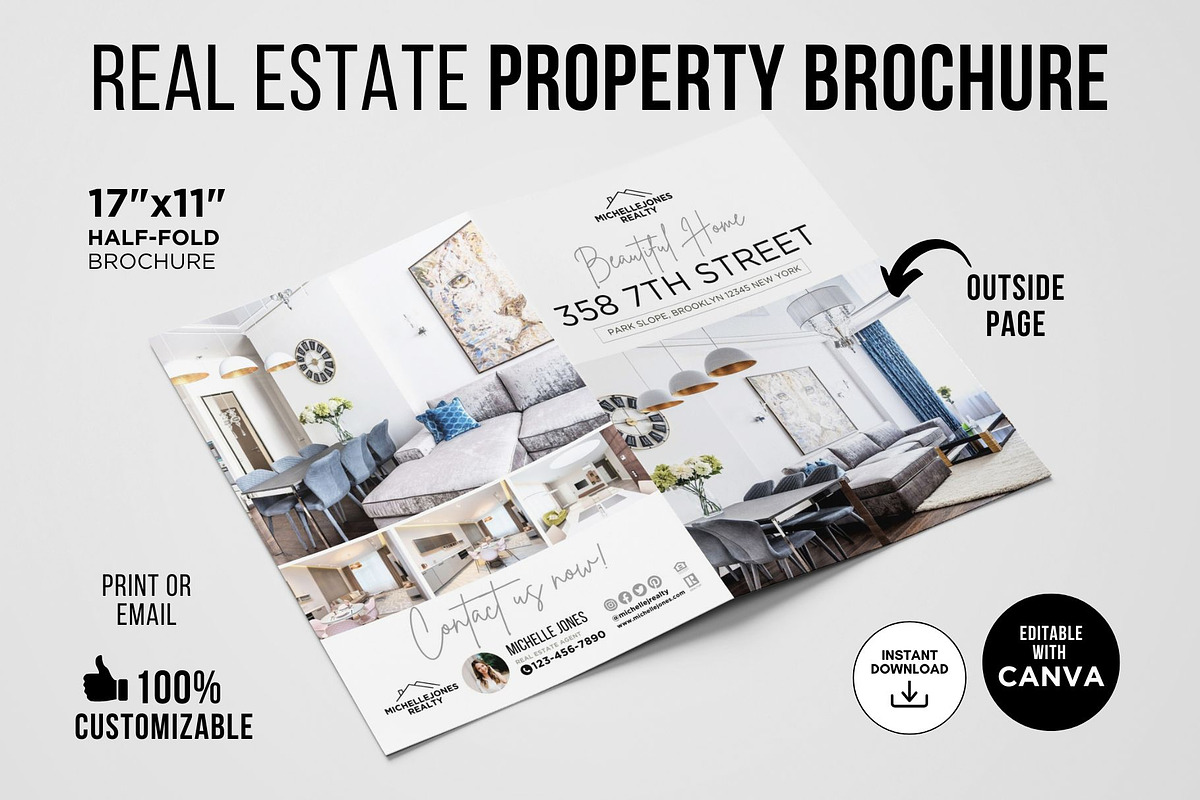 Luxury Real Estate Brochure Canva, a Brochure Template by CreativeVinesStore (Photo 5 of 7)
