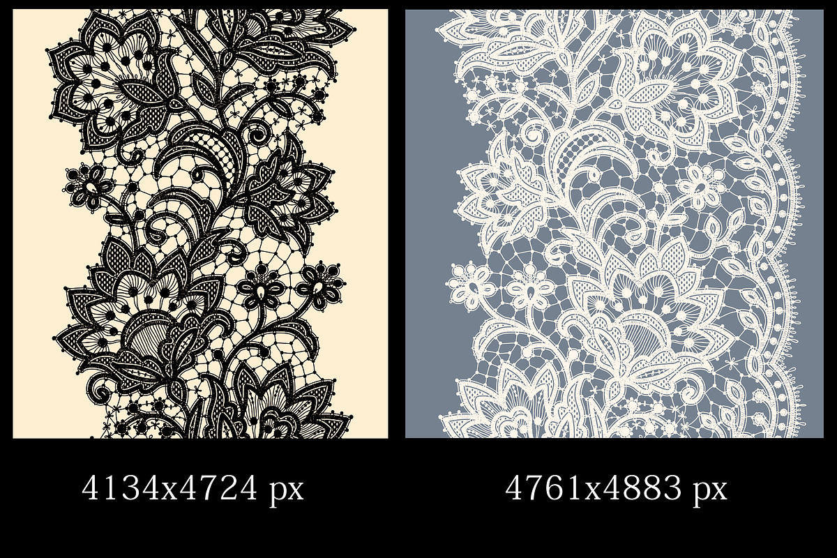 Lace seamless pattern, corner, card., a Pattern Graphic by Ajuga (Photo 3 of 7)