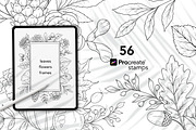 Fall Foliage Procreate Stamps, a Brush Add-On by CaraulanStore (Thumbnail 1 of 5)
