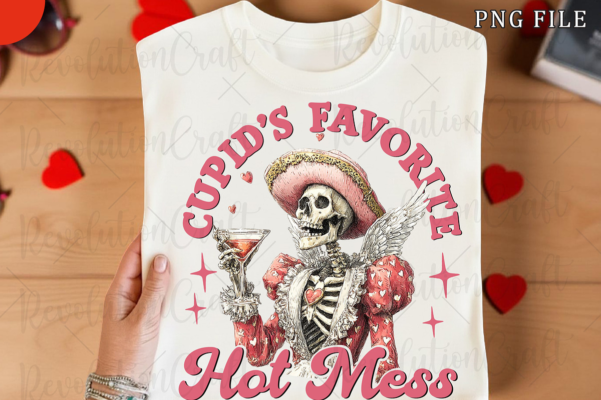 Funny Valentine's Day Skeleton PNG, an Illustration by OK Design (Photo 2 of 6)