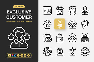 Exclusive Customer Icons, an Icon by Spacepixel Creative