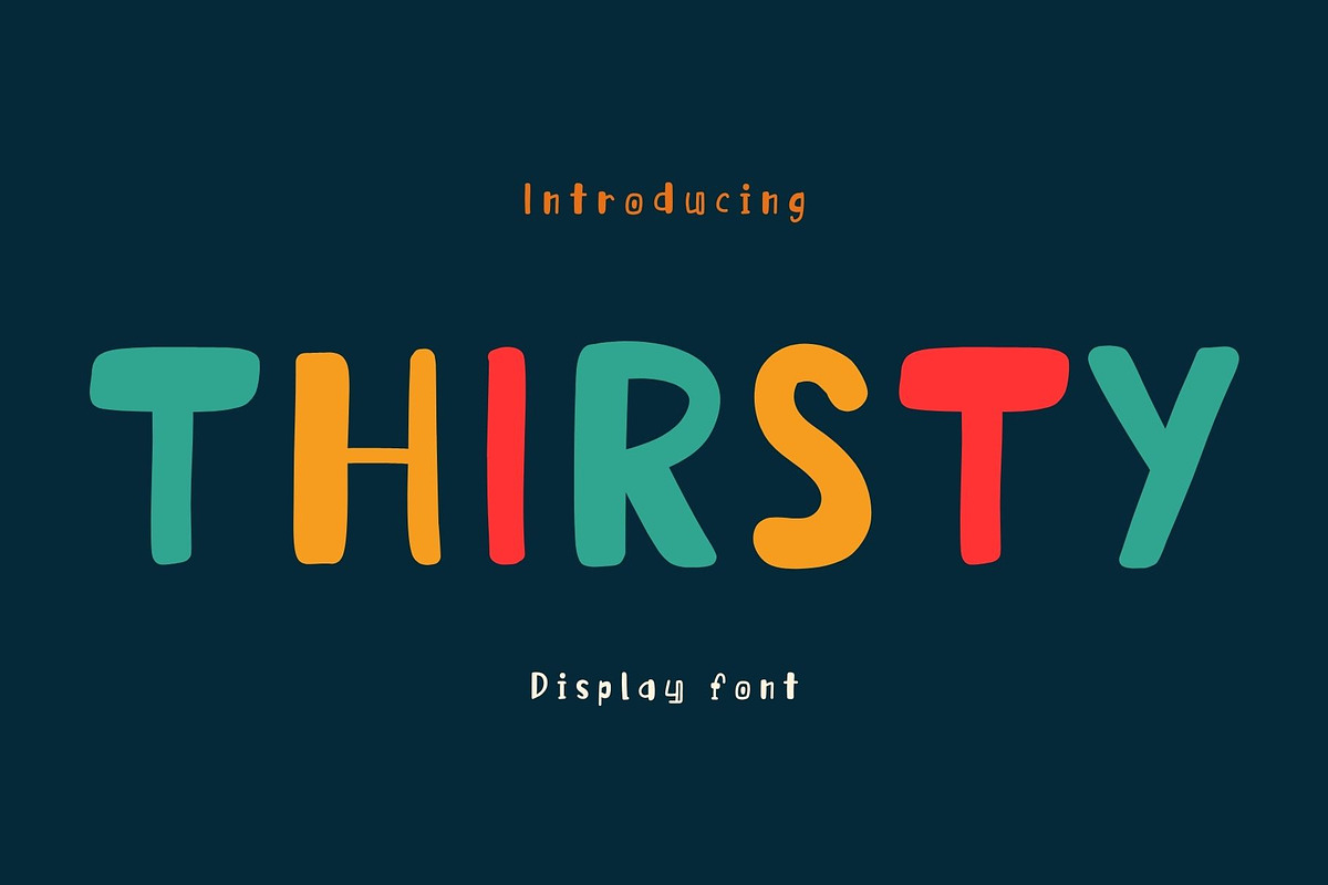 Thirsty is a cool display font, a Handwritten Font by Brown Cupple (Photo 1 of 6)