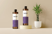 Amber Glass Bottle Mockup, a Cups & Container Mockup by pmvch (Thumbnail 9 of 15)