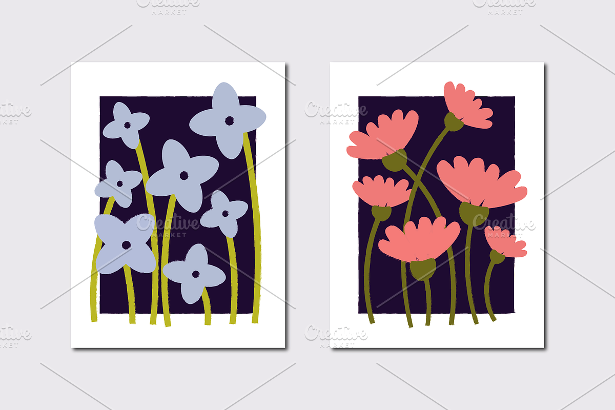 FLOWER POSTER SET (6 ILLUSTRATIONS), a Decorative Illustration by Bonfloret Studio (Photo 5 of 8)