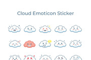 Cloud Cartoon Emotion Emoticon, an Emoji Icon by jongcreative (Thumbnail 1 of 3)