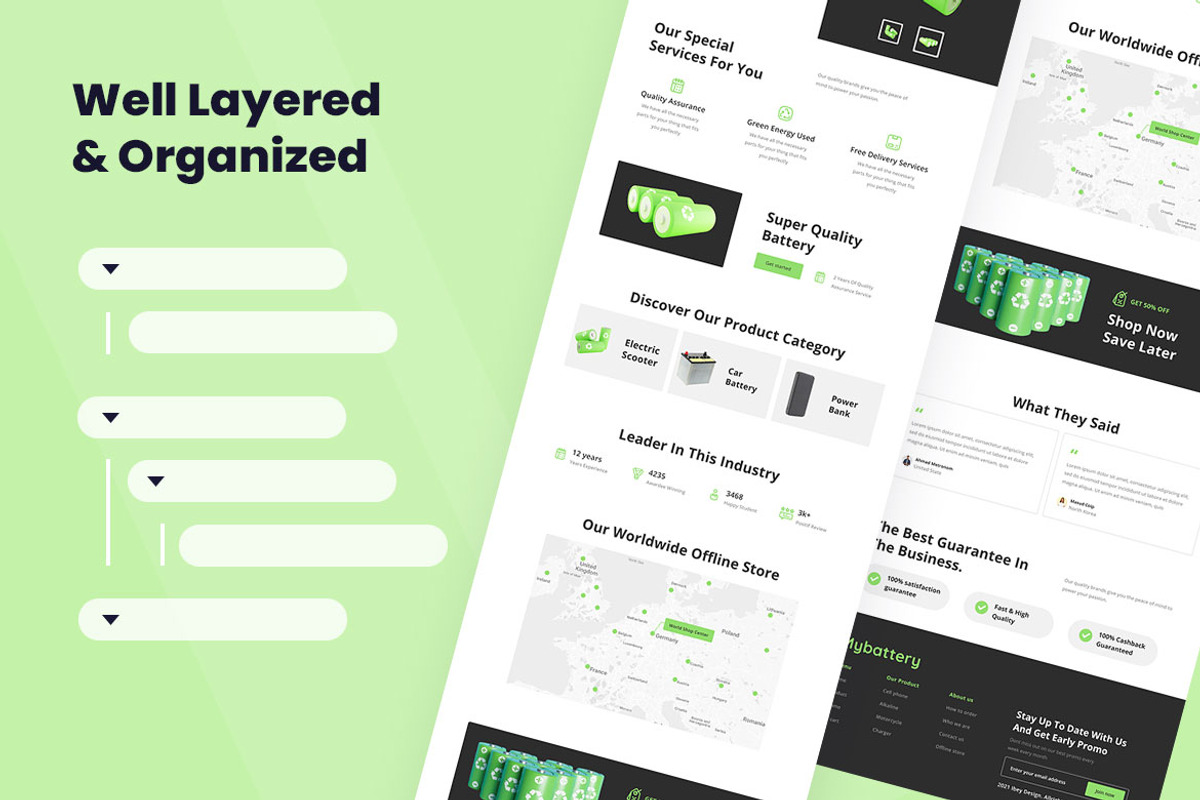 Battery Store Web Design, a Wireframe Template by INSPR STD (Photo 4 of 6)