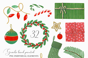 Cute Christmas. Patterns & Lettering