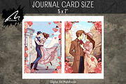 Victorian Romantic Lovers Paper Kit, a Person Illustration by Digital Art Mahdiseño (Thumbnail 7 of 9)