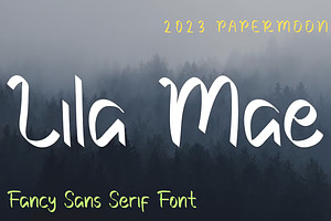 Lila Mae Fancy Sans Serif Font, a Sans Serif Font by GearShift