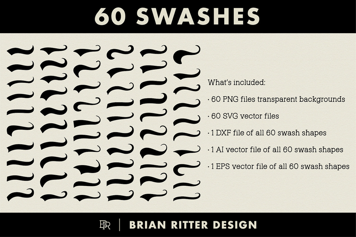 60 Swashes, an Object Graphic by Brian Ritter Design (Photo 2 of 2)