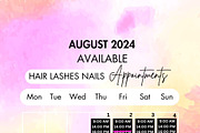 Instagram Story Calendar - AUGUST, a Social Media Template by Cherry Paper Co (Thumbnail 1 of 2)