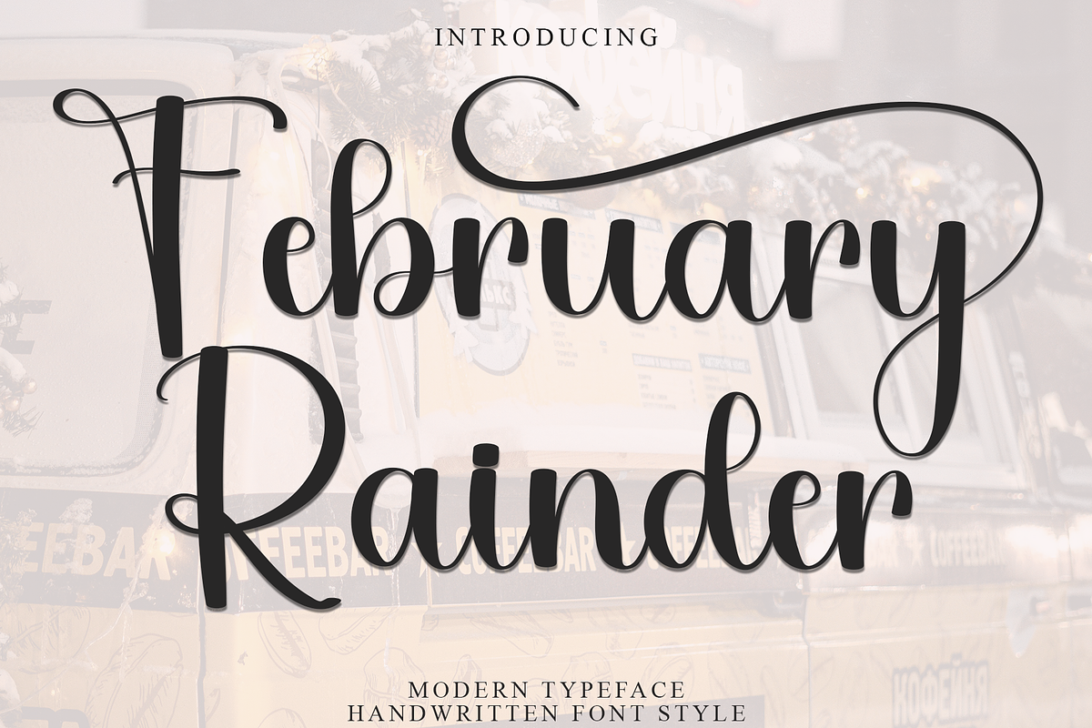 February Rainder, a Handwritten Font by FreshTypeINK (Photo 1 of 8)