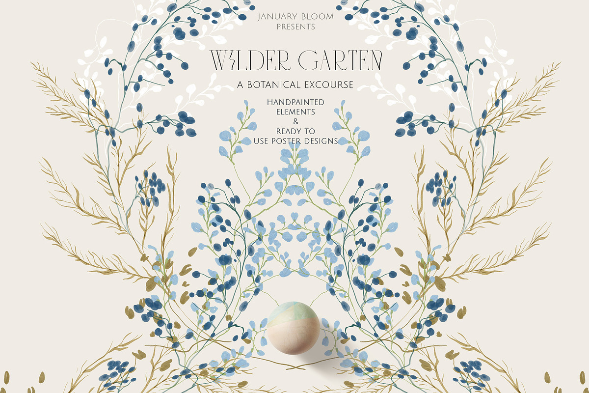 WILDER GARTEN delicate whimsy floral, a Decorative Illustration by January Bloom (Photo 1 of 27)