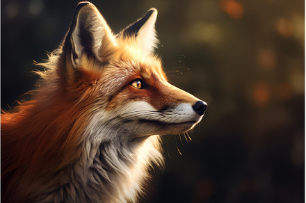 Intricate Fox closeup digital art, an Animal Photo by Ylivdesign