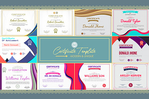 Elegant Horizontal Certificate, a Stationery Template by MRI STUDIO