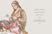 Odalisque - Watercolor Harem Creator, a Decorative Illustration by Kaleriia (Thumbnail 13 of 13)