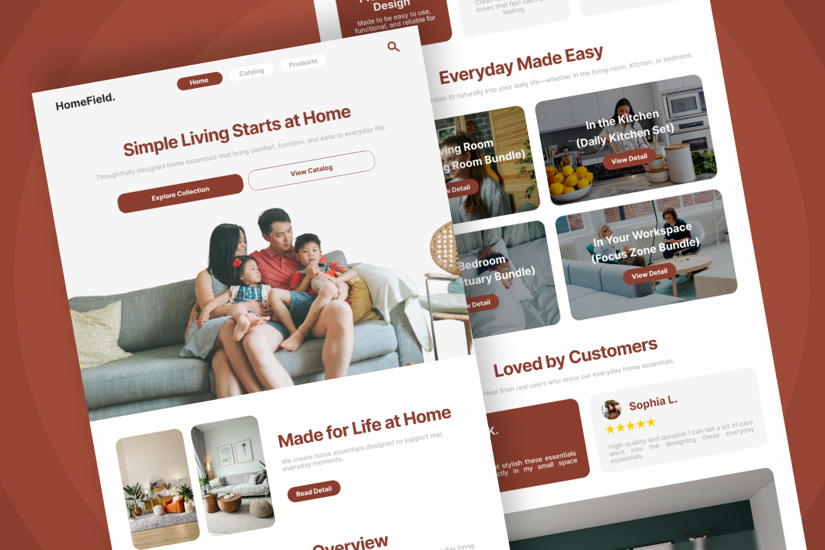 Lifestyle Home Product Catalog Page, a Landing Page Template by productype1 (Photo 4 of 5)