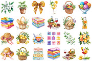 Watercolor Summer Aperitivo Clipart, an Illustration by designcity5 (Thumbnail 2 of 5)