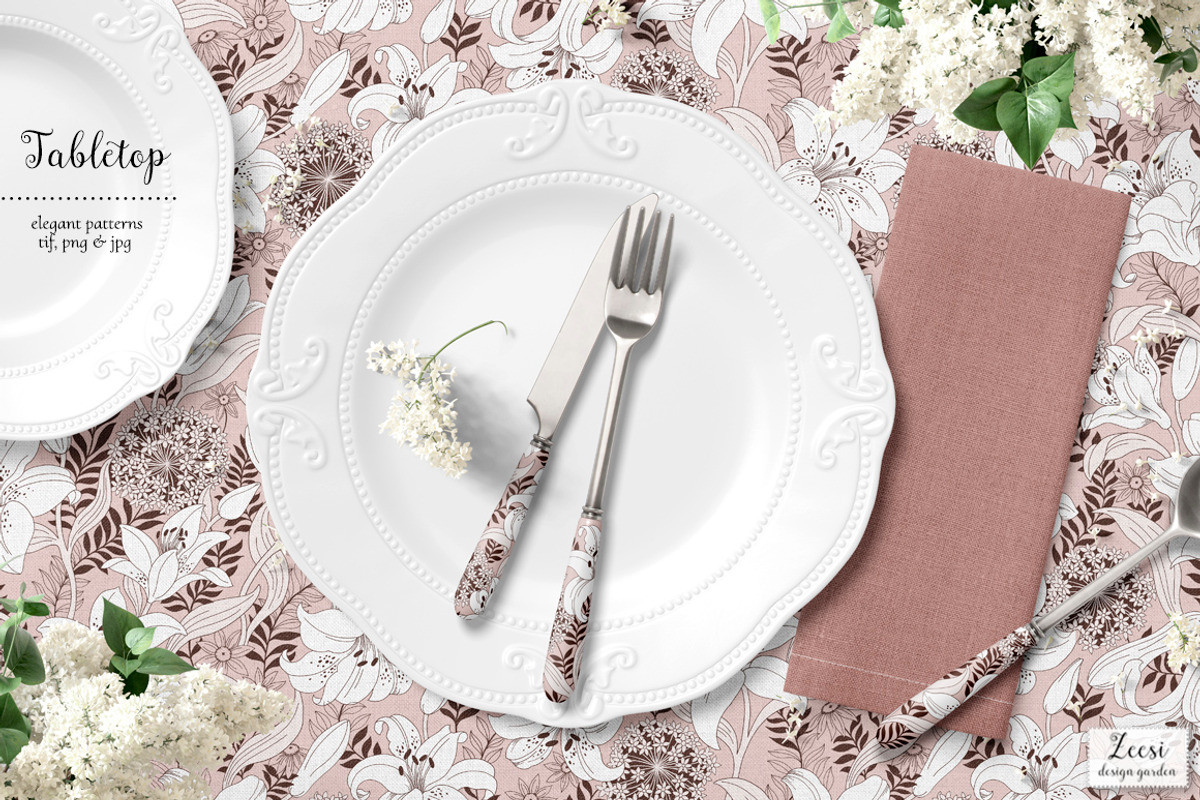 Ivory Lilies Pattern & Motifs, a Pattern Graphic by Zeesi Design Garden (Photo 9 of 11)